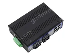 UOTEK 100M 4 Fiber Ports 4 RJ-45 Ports Industrial Switch