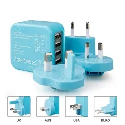 B2C hot sale Travel adapter multi socket for global use KRUSB-WLG3336B