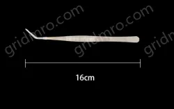 Stainless steel tweezers Curved tip (thick) 16cm