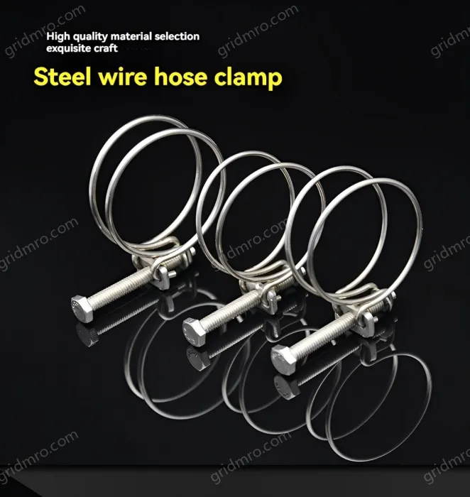 Double steel wire hose clamp 201 material 43-48*3 [wire diameter]