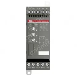 softstarter PSR16-600-70 has a rated maximum operational current of 16 A with an operating voltage span from 208...600 V AC.