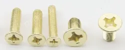 Golden Flat Head Screws M3*45