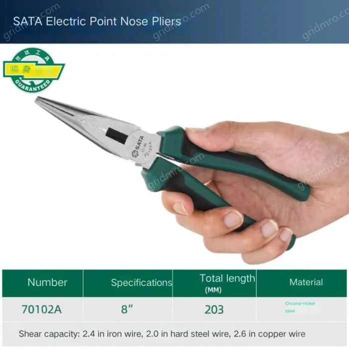 8 inch needle nose pliers Power Grade 70102A