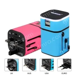 B2C hot sale Travel adapter multi socket for global use KRUSB-WLG3336B