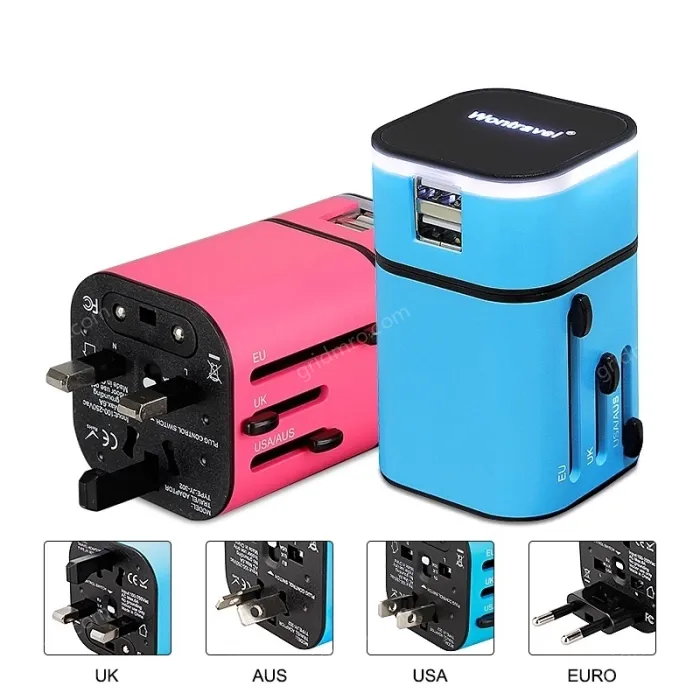 B2C hot sale Travel adapter multi socket for global use KRUSB-WLG3336B