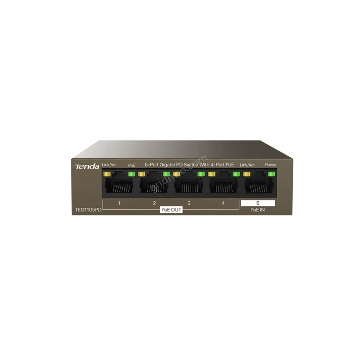 5-Port Gigabit PD Switch With 4-Port PoE
