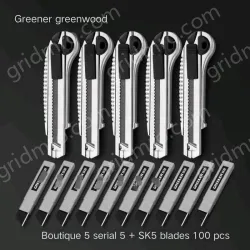 5 pieces of high-quality five consecutive shots + 5 alloy blades + 100 SK5 blades