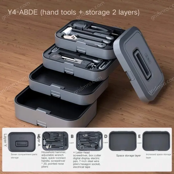 Y4-ABDE Hand Tools + Storage 2 layers