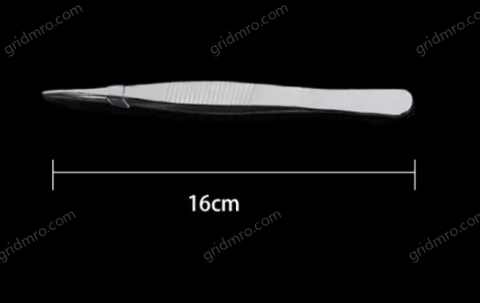 Stainless steel tweezers Straight tip (thick) 16cm