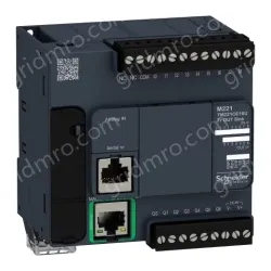 TM221CE16U logic controller, Modicon M221, 16 IO, transistor, NPN, Ethernet