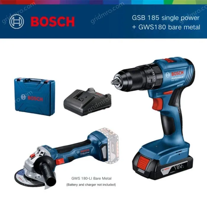 GSB 185-LI Single Electric + GWS180 Bare Metal (without charger and battery)