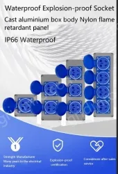 Explosion-proof cast aluminium duplex 3-hole red