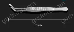 Stainless steel tweezers Curved round head (thick) 25cm