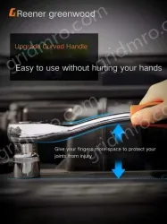 Upgraded 72-tooth bent handle auto repair 82-piece set