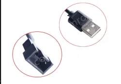 USB computer fan adapter cable 2Pin 5V 20cm